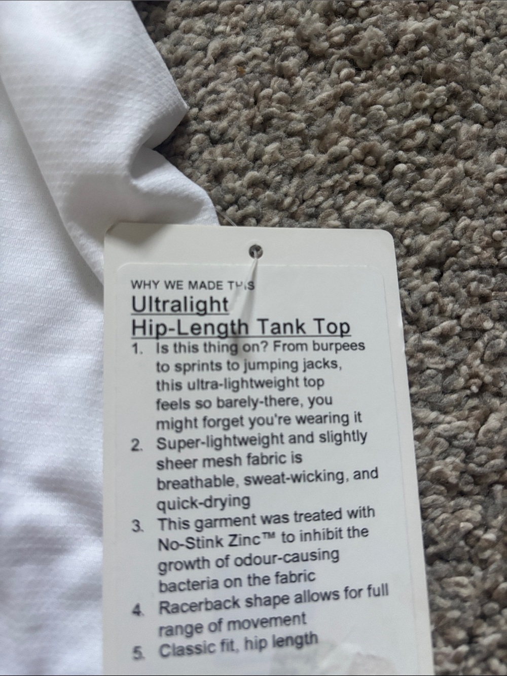 lululemon athletica White Racerback Tank Top - Picture 2 of 3
